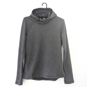 Mondetta Women's Lightweight Gray Chevron Athleisure Hoodie ~ Size Medium